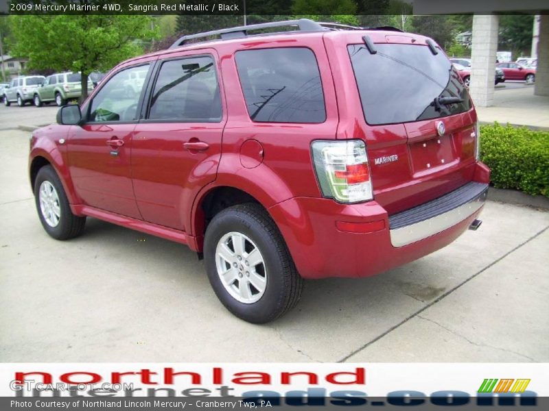 Sangria Red Metallic / Black 2009 Mercury Mariner 4WD