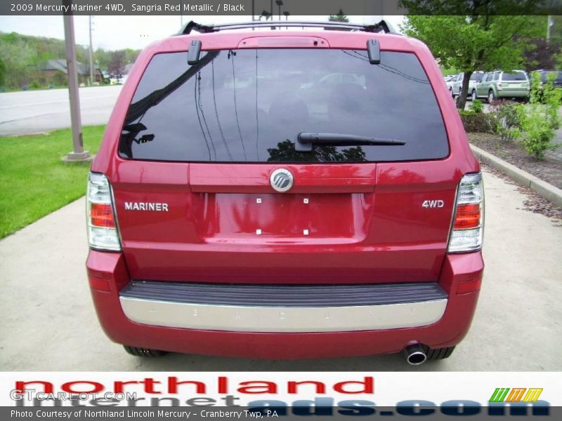 Sangria Red Metallic / Black 2009 Mercury Mariner 4WD