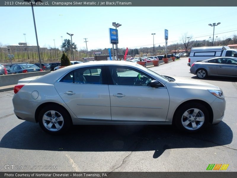 Champagne Silver Metallic / Jet Black/Titanium 2013 Chevrolet Malibu LS