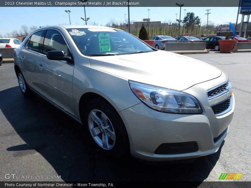 Champagne Silver Metallic / Jet Black/Titanium 2013 Chevrolet Malibu LS