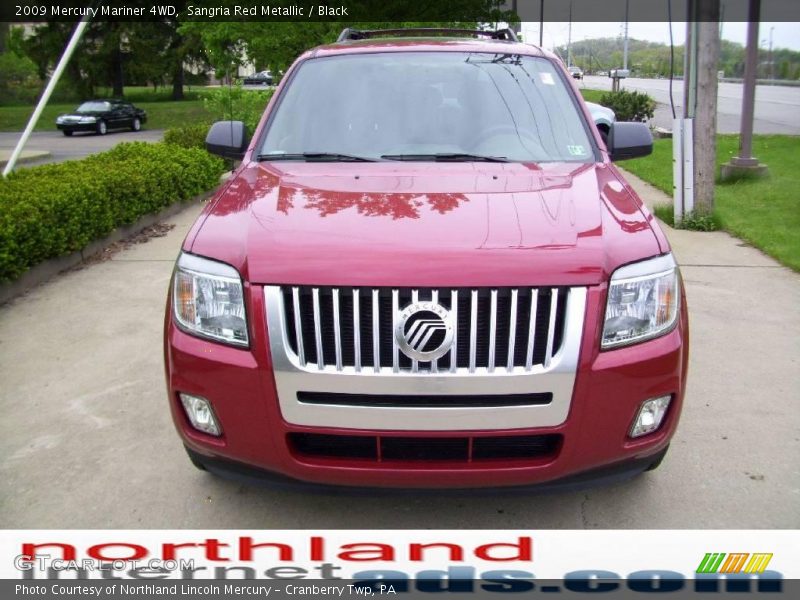 Sangria Red Metallic / Black 2009 Mercury Mariner 4WD
