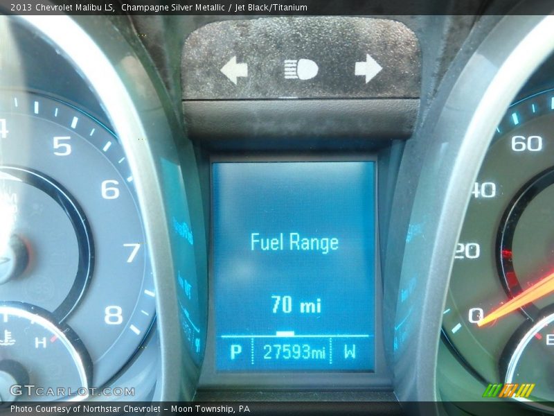 Champagne Silver Metallic / Jet Black/Titanium 2013 Chevrolet Malibu LS