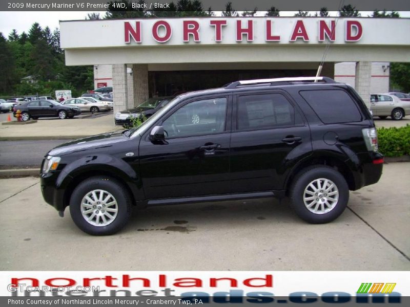 Black / Black 2009 Mercury Mariner V6 Premier 4WD