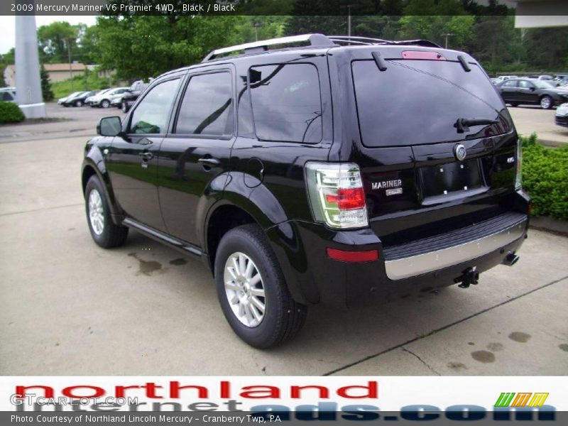 Black / Black 2009 Mercury Mariner V6 Premier 4WD