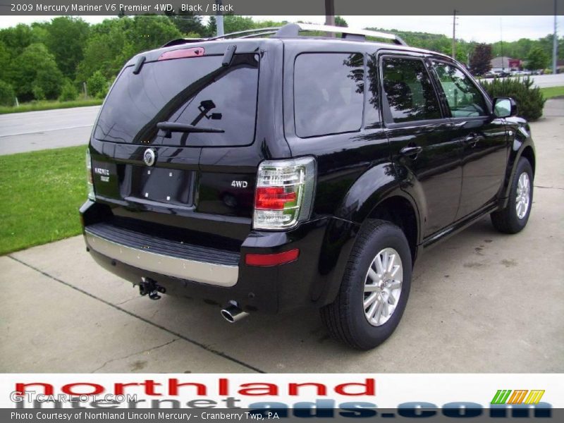 Black / Black 2009 Mercury Mariner V6 Premier 4WD