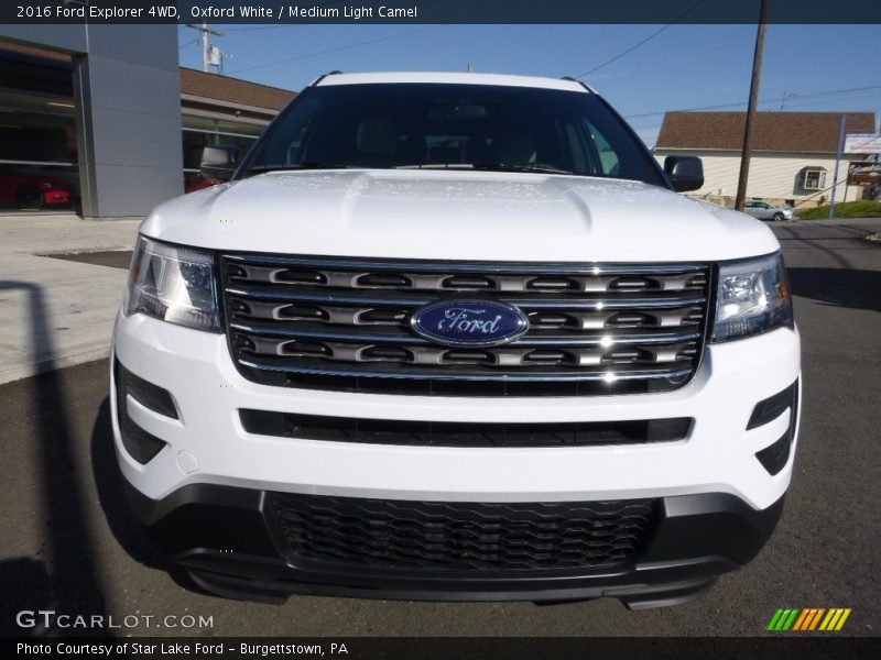 Oxford White / Medium Light Camel 2016 Ford Explorer 4WD