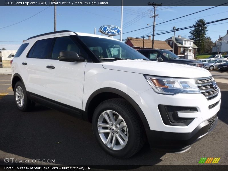 Oxford White / Medium Light Camel 2016 Ford Explorer 4WD