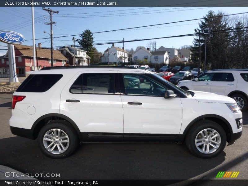 Oxford White / Medium Light Camel 2016 Ford Explorer 4WD