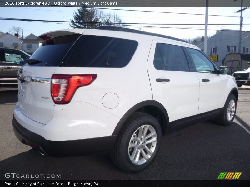 Oxford White / Medium Light Camel 2016 Ford Explorer 4WD
