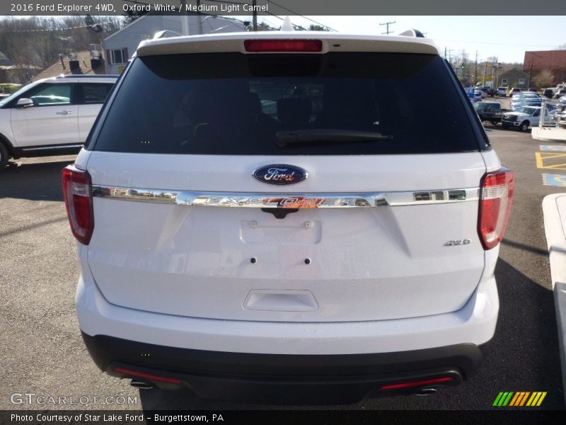 Oxford White / Medium Light Camel 2016 Ford Explorer 4WD