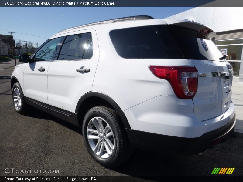 Oxford White / Medium Light Camel 2016 Ford Explorer 4WD