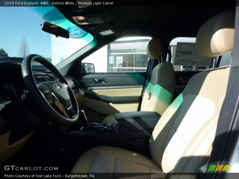 Oxford White / Medium Light Camel 2016 Ford Explorer 4WD