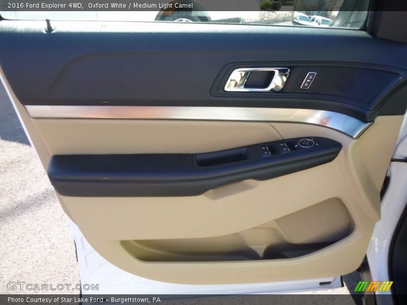 Oxford White / Medium Light Camel 2016 Ford Explorer 4WD