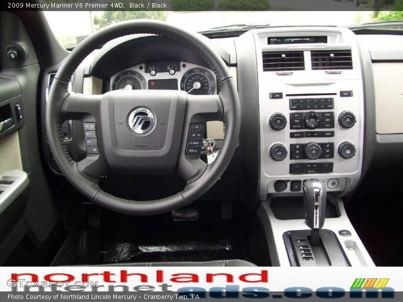 Black / Black 2009 Mercury Mariner V6 Premier 4WD