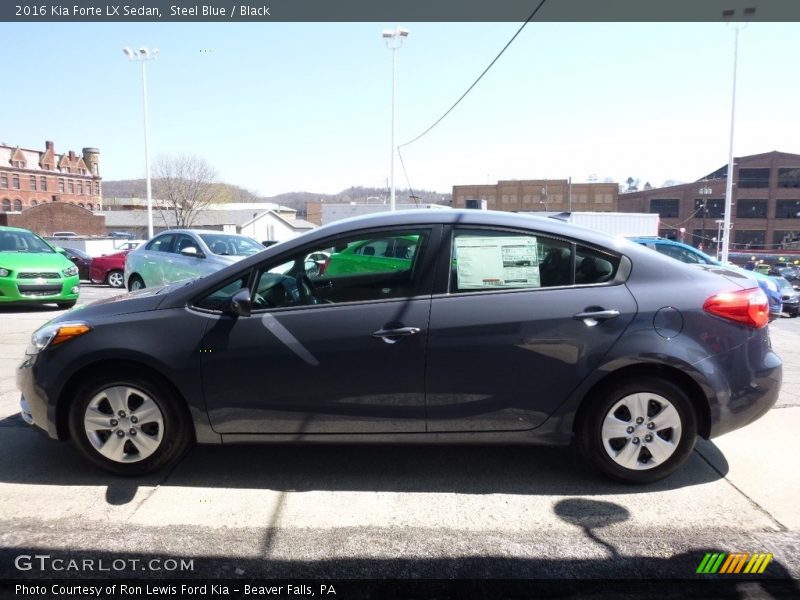 Steel Blue / Black 2016 Kia Forte LX Sedan