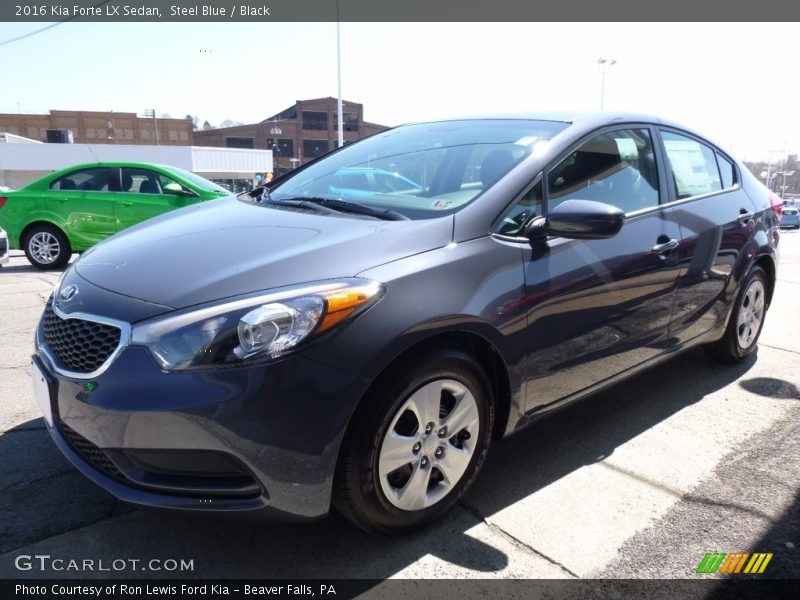 Steel Blue / Black 2016 Kia Forte LX Sedan