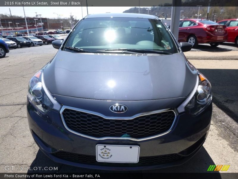 Steel Blue / Black 2016 Kia Forte LX Sedan