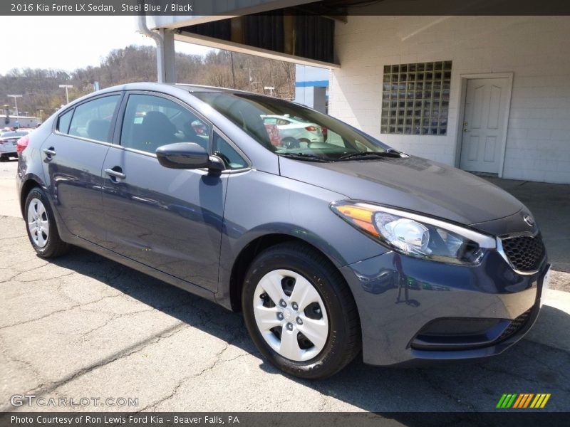 Steel Blue / Black 2016 Kia Forte LX Sedan