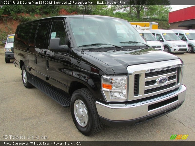 Black / Medium Flint 2014 Ford E-Series Van E350 XLT Extended 15 Passenger Van