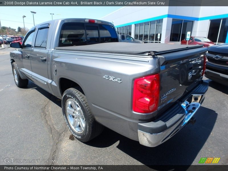 Brilliant Black / Dark Slate Gray/Medium Slate Gray 2008 Dodge Dakota Laramie Crew Cab 4x4