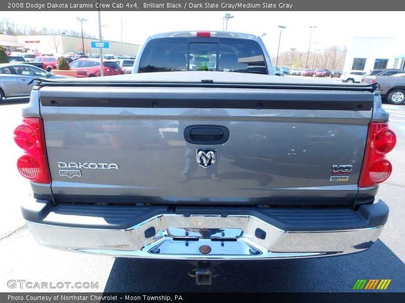 Brilliant Black / Dark Slate Gray/Medium Slate Gray 2008 Dodge Dakota Laramie Crew Cab 4x4