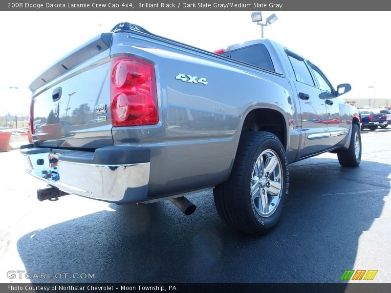 Brilliant Black / Dark Slate Gray/Medium Slate Gray 2008 Dodge Dakota Laramie Crew Cab 4x4