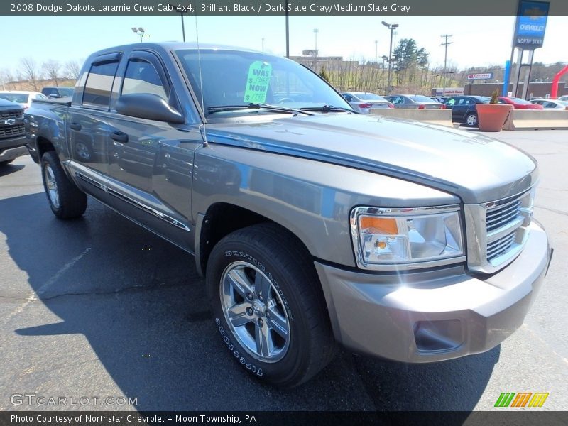 Brilliant Black / Dark Slate Gray/Medium Slate Gray 2008 Dodge Dakota Laramie Crew Cab 4x4