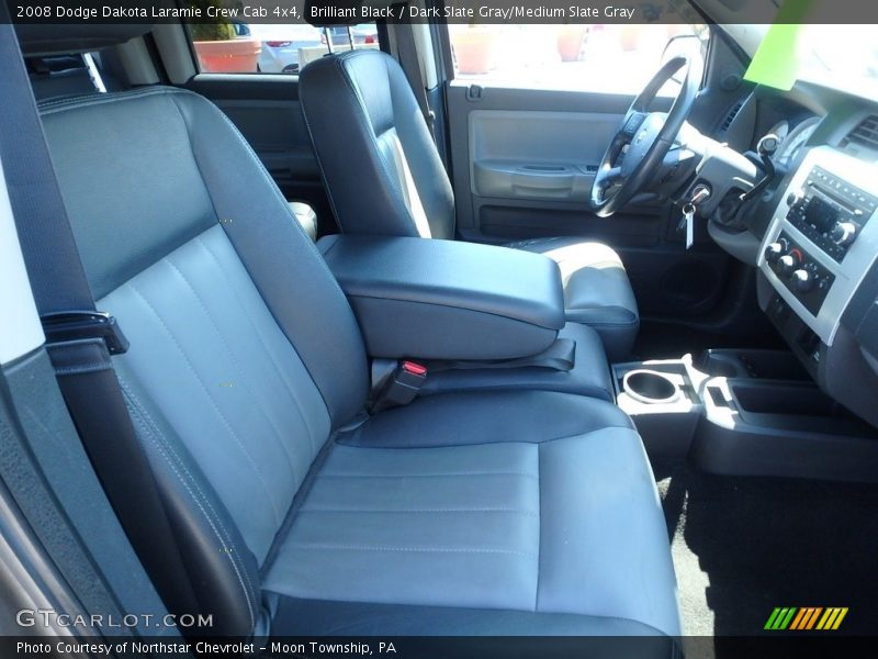 Brilliant Black / Dark Slate Gray/Medium Slate Gray 2008 Dodge Dakota Laramie Crew Cab 4x4