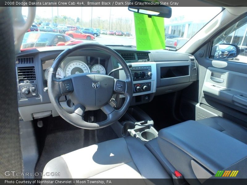 Brilliant Black / Dark Slate Gray/Medium Slate Gray 2008 Dodge Dakota Laramie Crew Cab 4x4