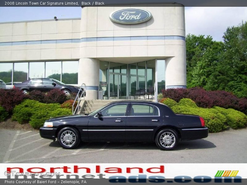 Black / Black 2008 Lincoln Town Car Signature Limited