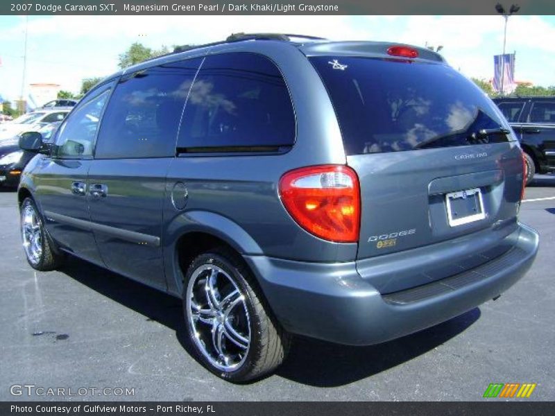 Magnesium Green Pearl / Dark Khaki/Light Graystone 2007 Dodge Caravan SXT