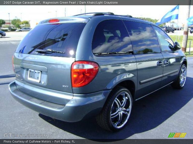 Magnesium Green Pearl / Dark Khaki/Light Graystone 2007 Dodge Caravan SXT