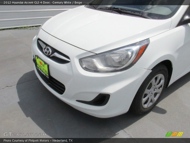 Century White / Beige 2012 Hyundai Accent GLS 4 Door