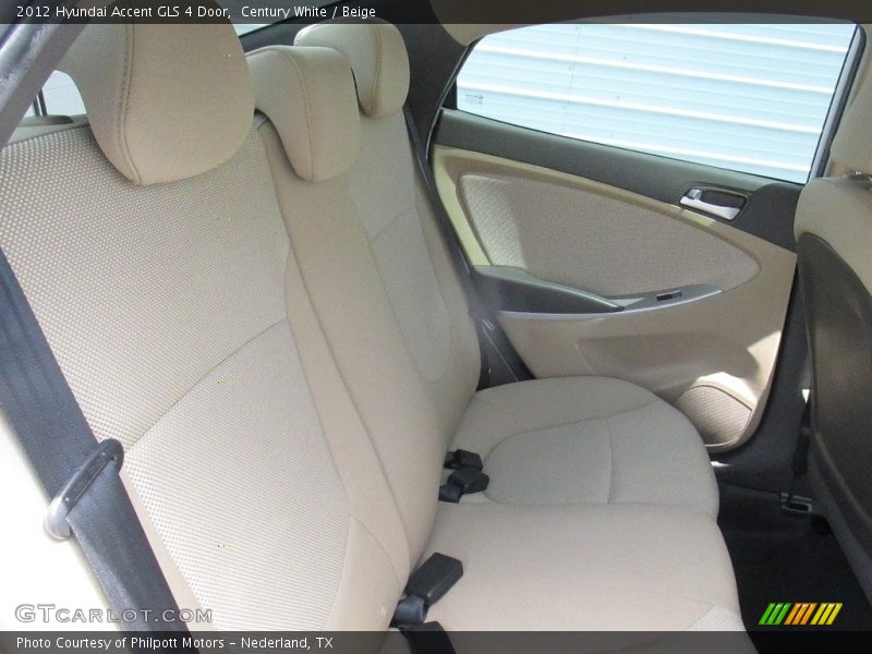 Century White / Beige 2012 Hyundai Accent GLS 4 Door