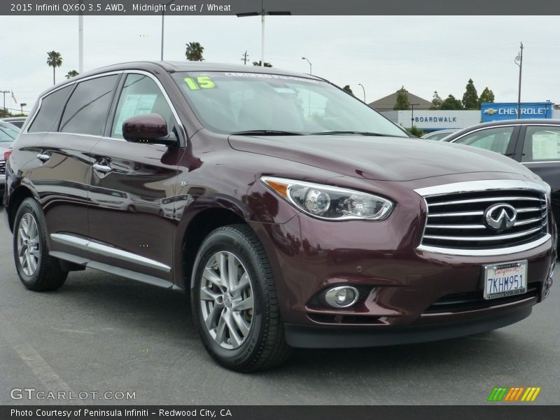 Midnight Garnet / Wheat 2015 Infiniti QX60 3.5 AWD