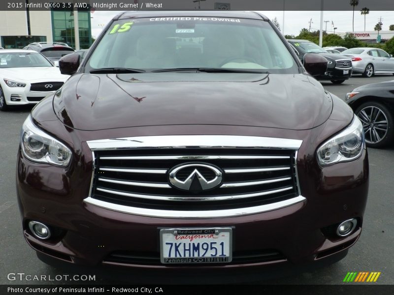 Midnight Garnet / Wheat 2015 Infiniti QX60 3.5 AWD