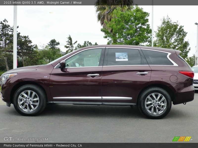 Midnight Garnet / Wheat 2015 Infiniti QX60 3.5 AWD