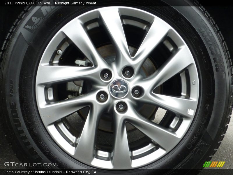 Midnight Garnet / Wheat 2015 Infiniti QX60 3.5 AWD