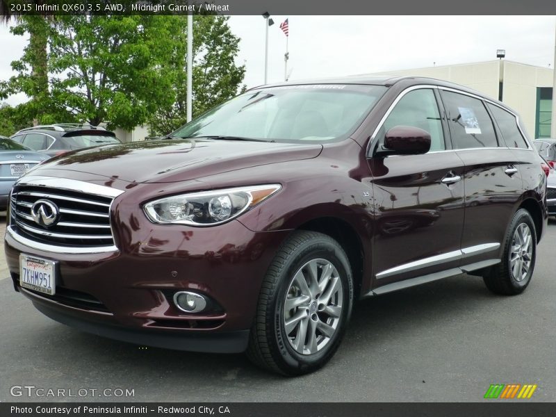 Midnight Garnet / Wheat 2015 Infiniti QX60 3.5 AWD