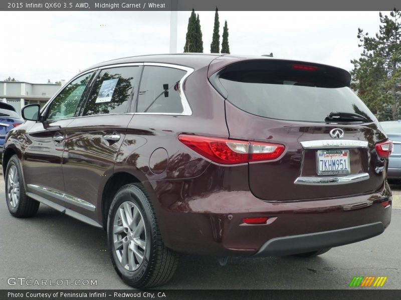 Midnight Garnet / Wheat 2015 Infiniti QX60 3.5 AWD