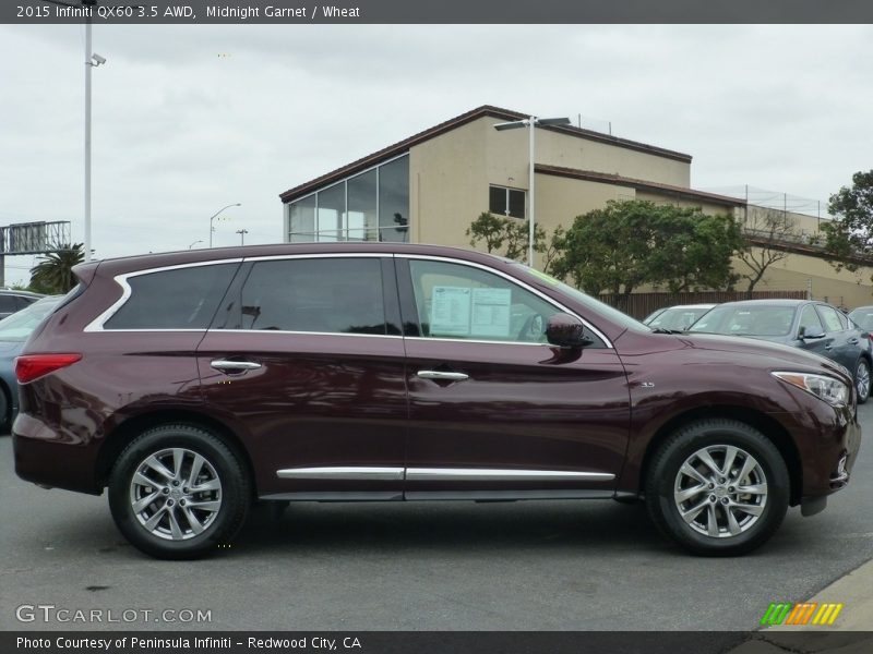 Midnight Garnet / Wheat 2015 Infiniti QX60 3.5 AWD