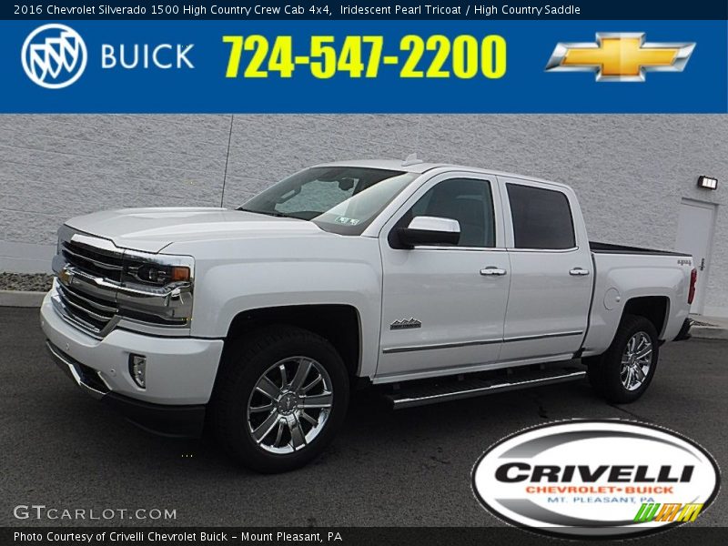 Iridescent Pearl Tricoat / High Country Saddle 2016 Chevrolet Silverado 1500 High Country Crew Cab 4x4