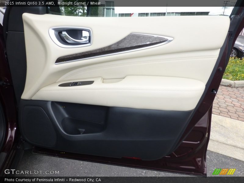 Midnight Garnet / Wheat 2015 Infiniti QX60 3.5 AWD