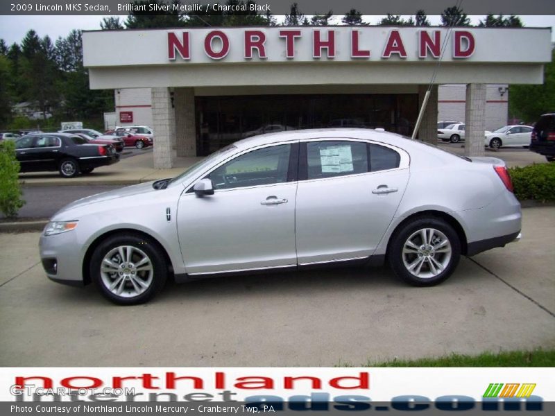Brilliant Silver Metallic / Charcoal Black 2009 Lincoln MKS Sedan
