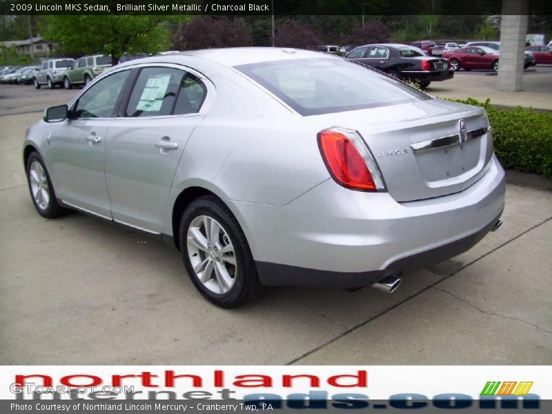 Brilliant Silver Metallic / Charcoal Black 2009 Lincoln MKS Sedan