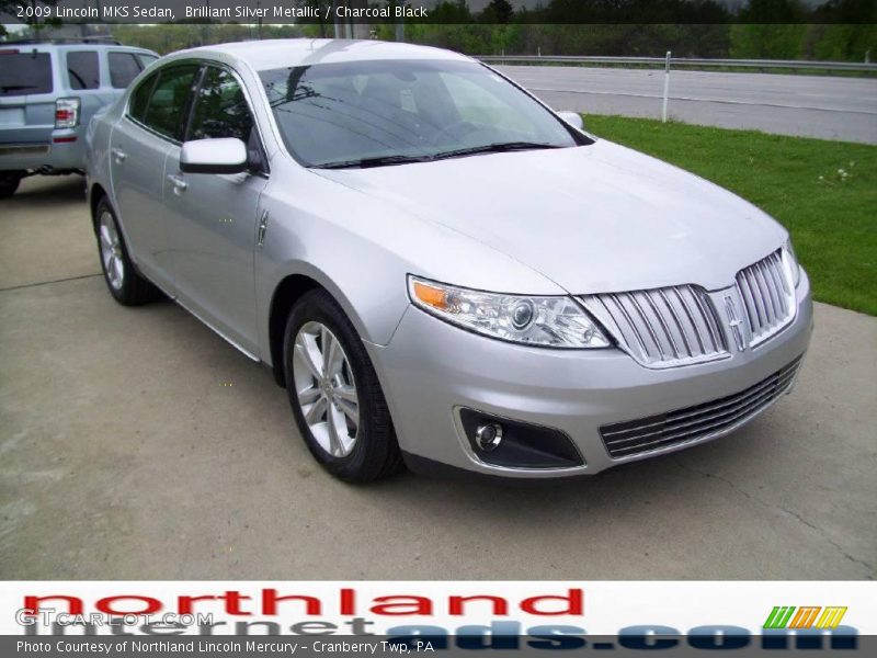 Brilliant Silver Metallic / Charcoal Black 2009 Lincoln MKS Sedan