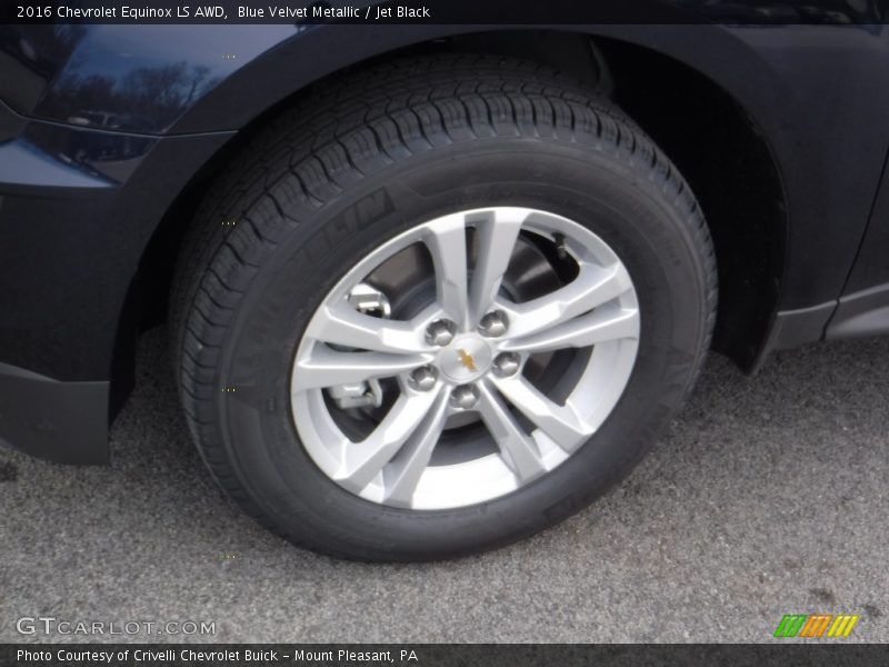 Blue Velvet Metallic / Jet Black 2016 Chevrolet Equinox LS AWD