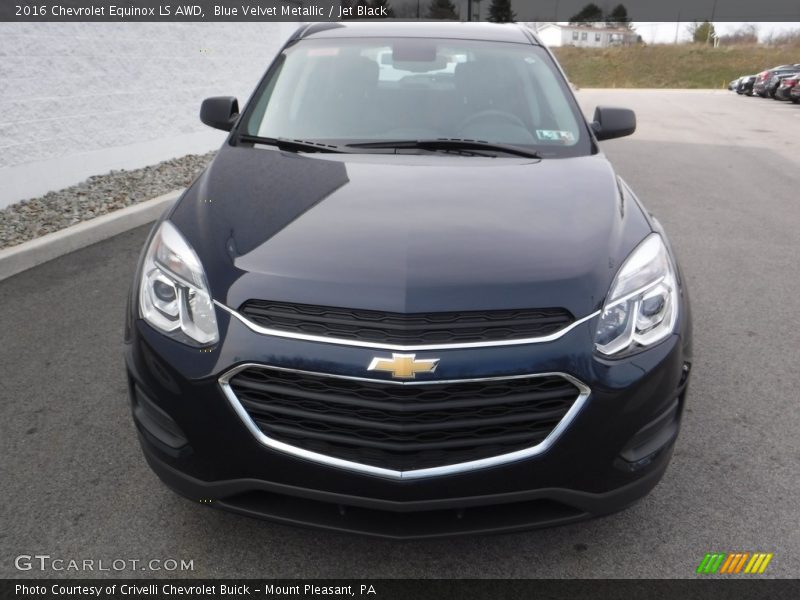 Blue Velvet Metallic / Jet Black 2016 Chevrolet Equinox LS AWD