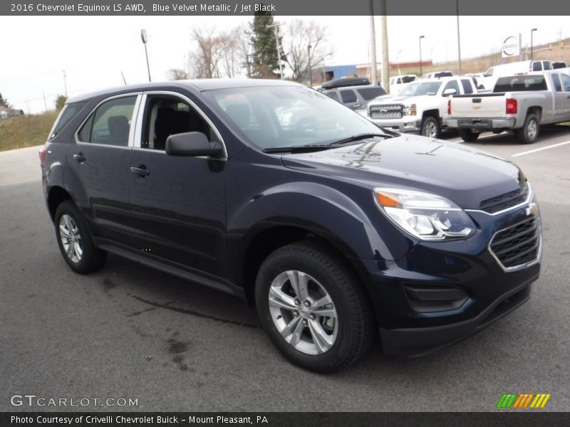 Blue Velvet Metallic / Jet Black 2016 Chevrolet Equinox LS AWD