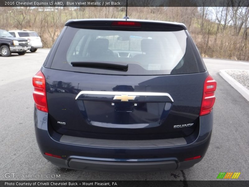 Blue Velvet Metallic / Jet Black 2016 Chevrolet Equinox LS AWD